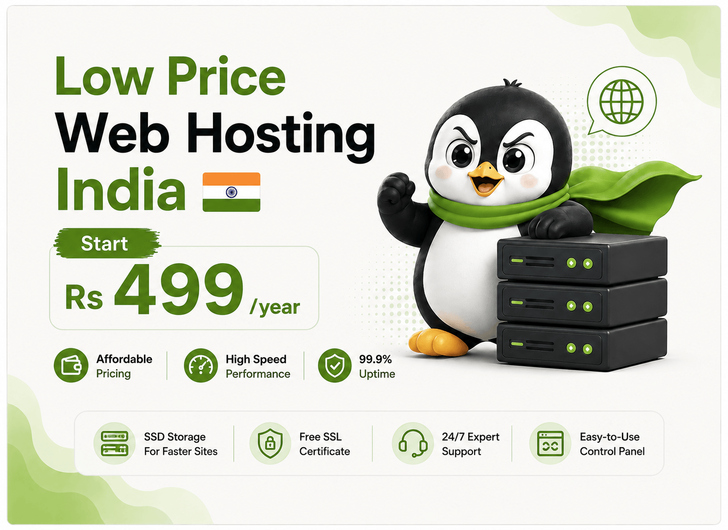 Low Price Web Hosting India - Affordable cPanel Hosting with Free SSL from HostPeppy