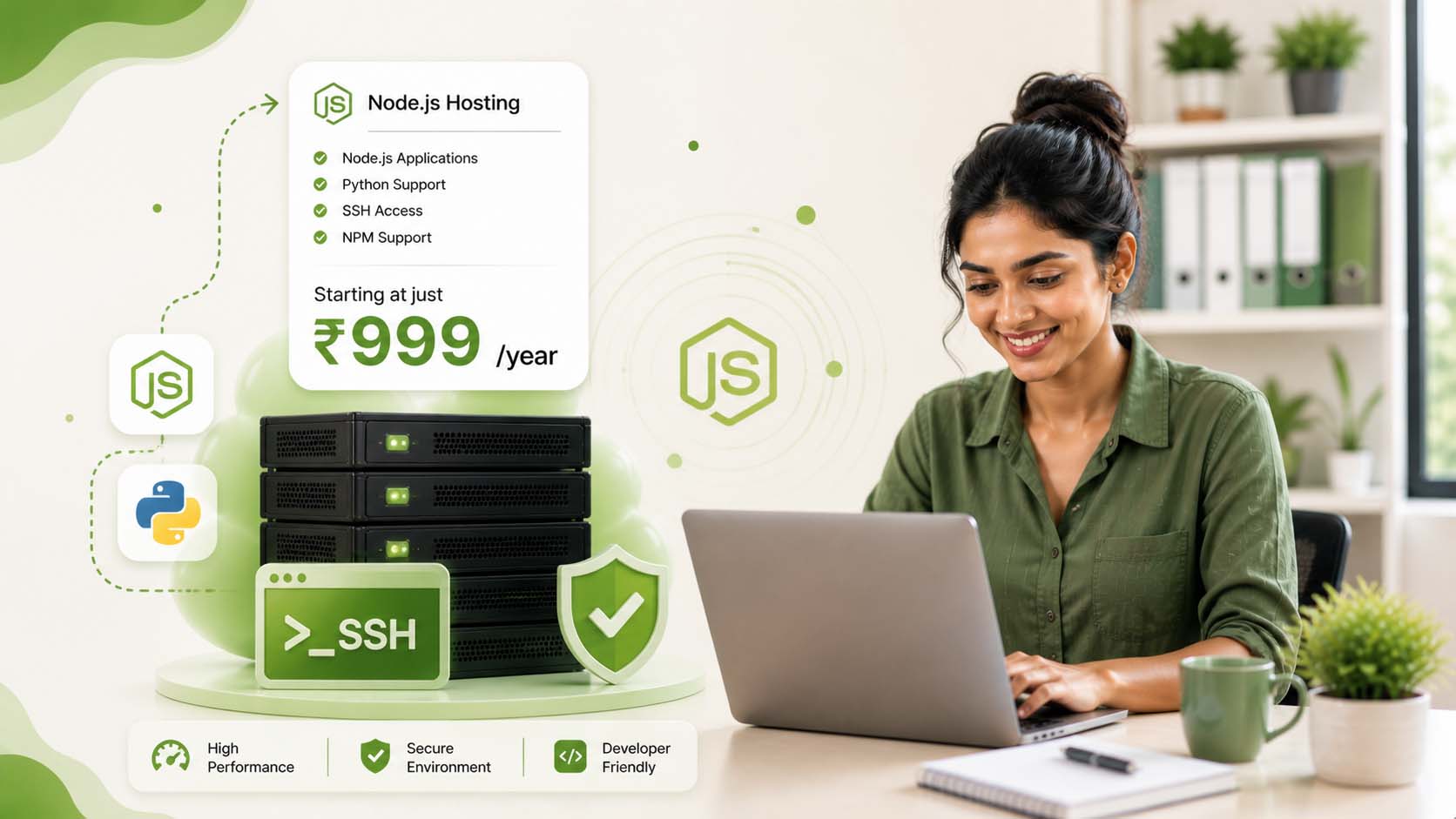 Cheap Node.js Hosting India with SSH Access